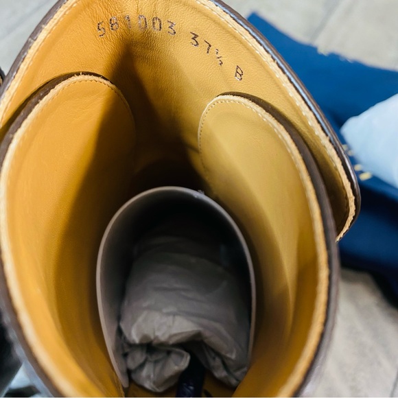 Ralph Lauren Purple Label Collection Nellie Leather Ankle-Buckle Booties Size 7B - Picture 10 of 14
